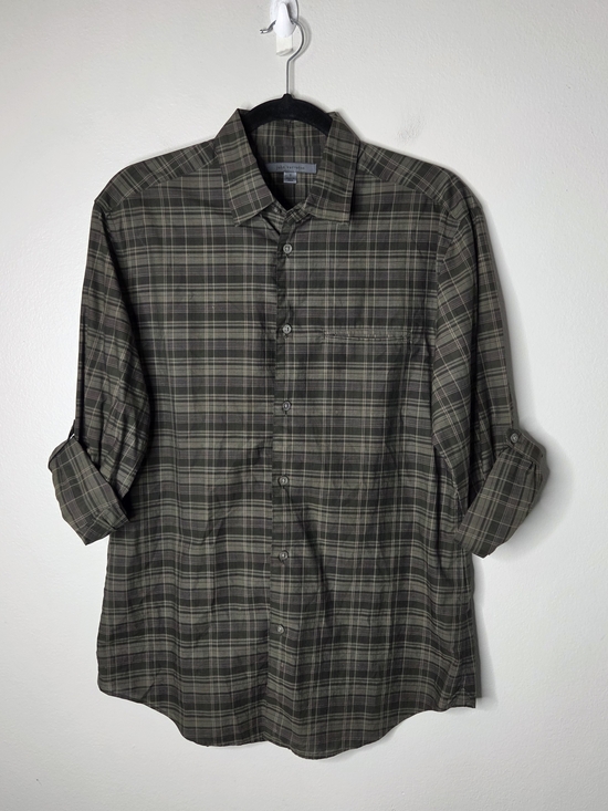John Varvatos Other - John Varvatos Green Plaid Cotton Button Up Shirt